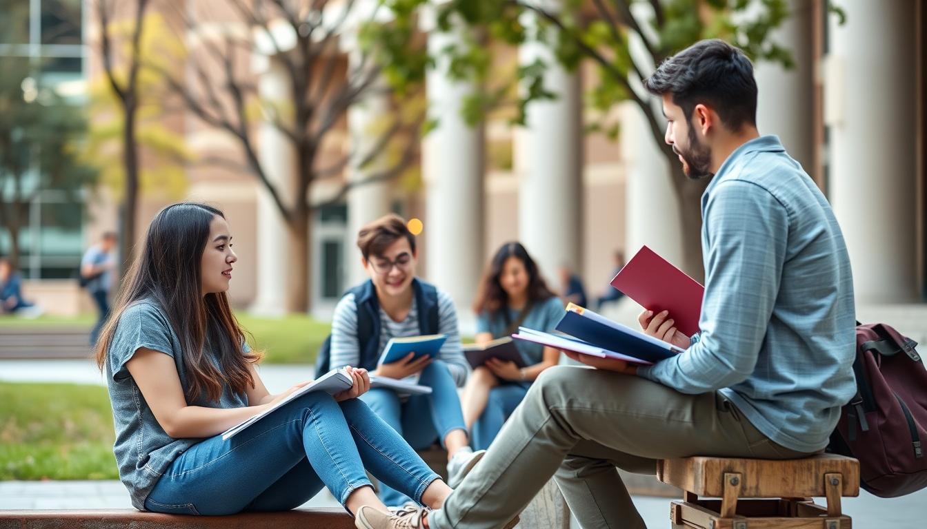 Modern university campus for students